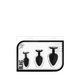 Alternative view of Набір анальних пробок LUXE BLING PLUGS TRAINING KIT WHITE GEMS