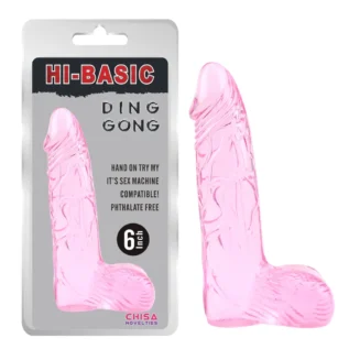 Фалоімітатор з мошонкою Chisa Hi Basic Ding Dong 6, рожевий