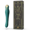 Вібромасажер з фрикціями і управлінням зі смартфона ZALO KING, Turquoise Green