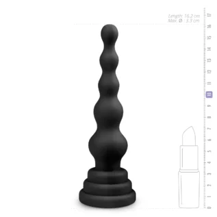 Анальна ялинка силікон Easy Toys Beaded Cone чорна, 16.5 см - Зображення 4