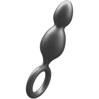 Анальна ялинка Toy Joy Buttocks The Plugger 2 Balls із тримачем, чорна