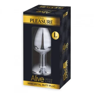 Анальна пробка Alive Anal Pleasure, L, з рожевим каменем, срібляста, 9 х 4 см 7 Анальна пробка Alive Anal Pleasure, L, з рожевим каменем, срібляста, 9 х 4 см - Зображення 3