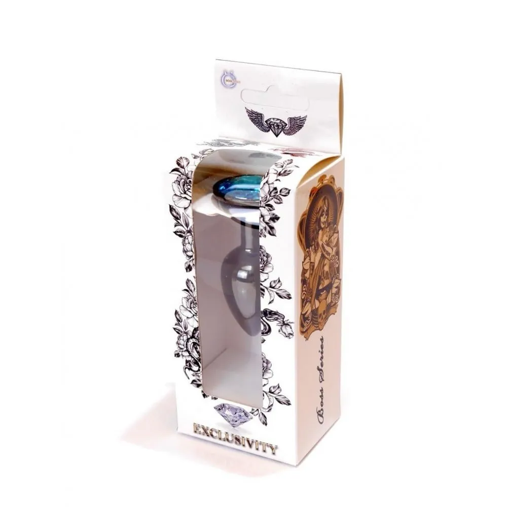 Анальна пробка з каменем Plug-Jewellery Dark Silver PLUG- Light Blue розмір S 6 Анальна пробка з каменем Plug-Jewellery Dark Silver PLUG- Light Blue розмір S - Зображення 4