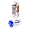 Зображення Анальна пробка з каменем Plug-Jewellery Silver PLUG-Dark Blue розмір S