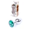 Зображення Анальна пробка з каменем Plug-Jewellery Silver PLUG-Green розмір S