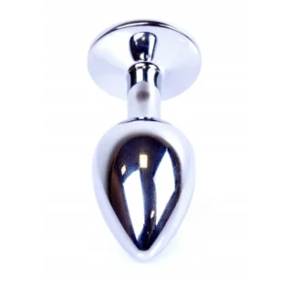 Анальна пробка з каменем Plug-Jewellery Silver PLUG-Pink розмір S - Зображення 3