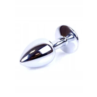 Анальна пробка з каменем Plug-Jewellery Silver PLUG-Pink розмір S - Зображення 2