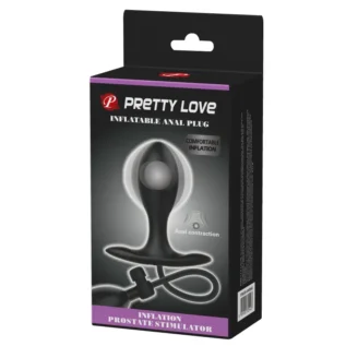 Анальна пробка з накачуванням Pretty Love, чорна, 9.1 х 3.2 см - Зображення 5