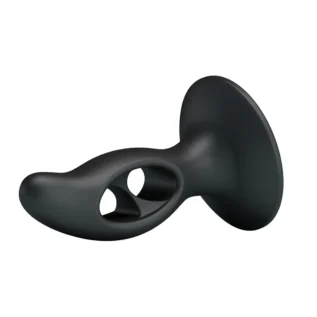 Анальна пробка з отворами Baile Fabulous Silicone Butt Plug чорний - Зображення 4