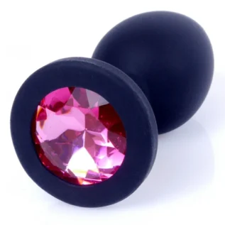 Alternative view of Анальний корок з рожевим каменем, силікон Jewellery