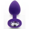 Зображення Анальна пробка S із кристалом Toy Joy, фіолетова, 7 х 2.5 см