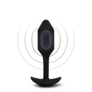 Анальна пробка з вібрацією Snug Plug 2 B-Vibe, силіконова, чорна