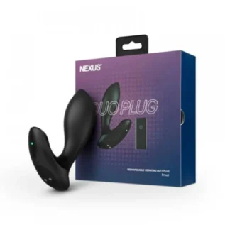 Анальна пробка з вібрацією та дистанційним пультом Nexus Duo Plug чорна, 9.8 х 3.3 см - Зображення 5