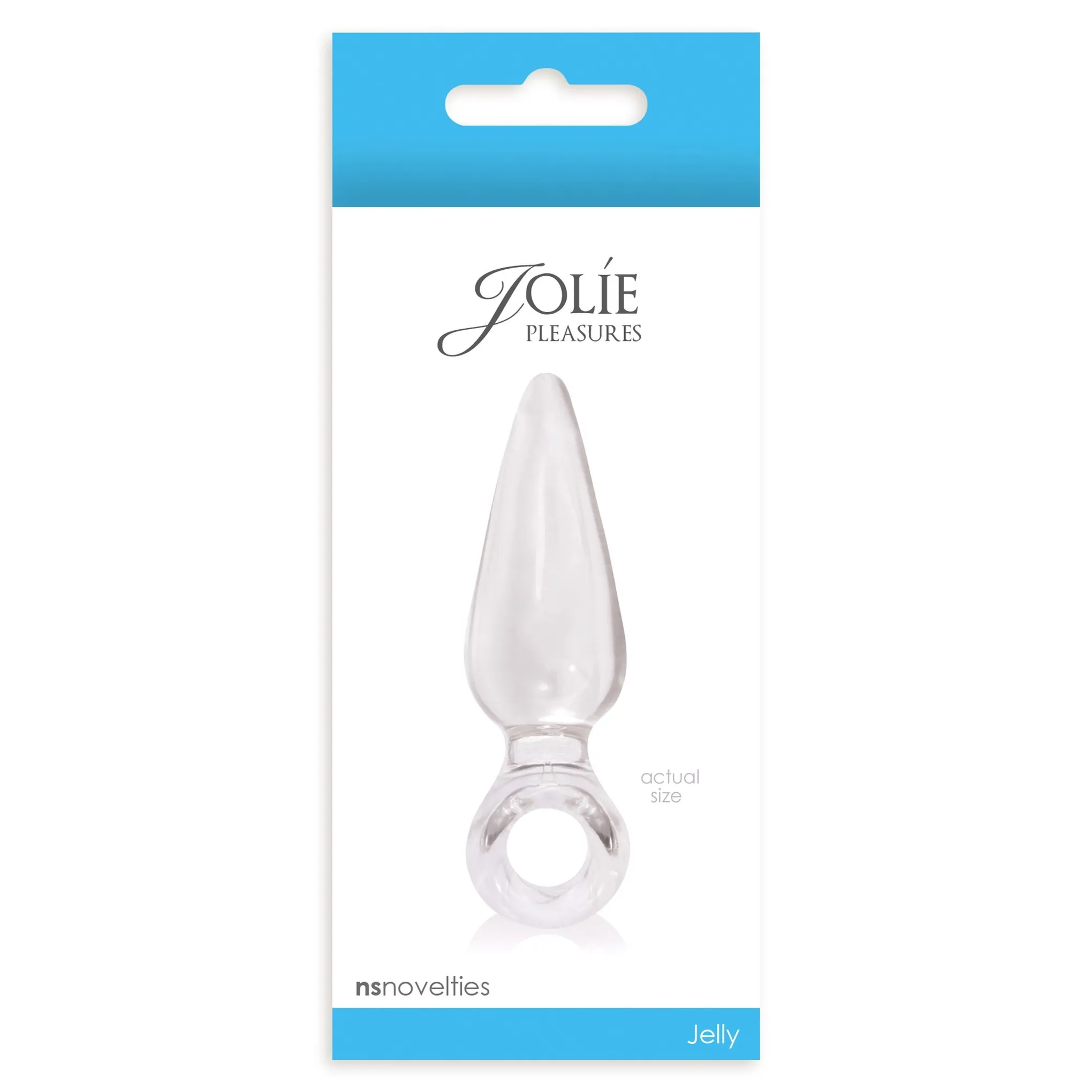 Анальна пробка із стоппером у вигляді кільця NS Novelties Jolie Pleasures Jelly Plug, прозорий, Mini 3 Анальна пробка із стоппером у вигляді кільця NS Novelties Jolie Pleasures Jelly Plug, прозорий, Mini