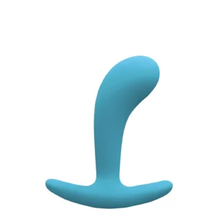 Alternative view of Анальна пробка, що світиться в темряві FIREFLY CONTOUR PLUG SMALL BLUE