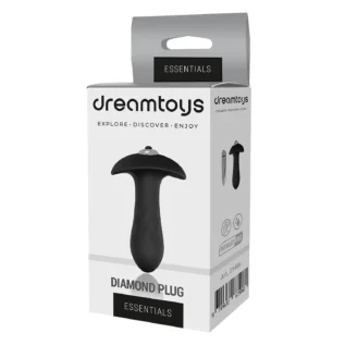 Анальна пробка з віброкулею Dream Тoys Еssentials чорна