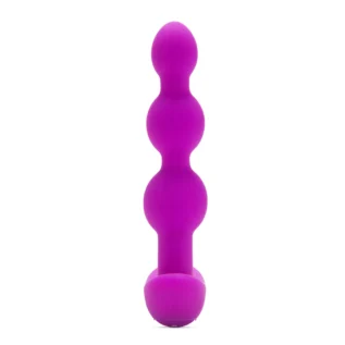 Alternative view of Анальні кульки з пультом, 2 мотори B-Vibe TRIPLET ANAL BEADS, фуксія
