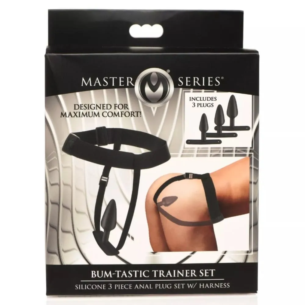 Анальний плаг з портупеєю Master Series Bum Tastic чорний 6 Анальний плаг з портупеєю Master Series Bum Tastic чорний - Зображення 4