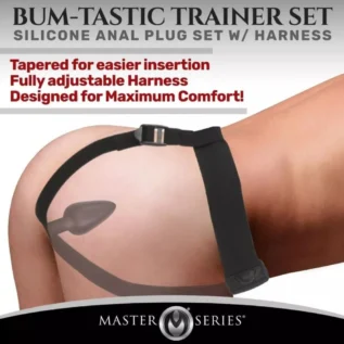 Анальний плаг з портупеєю Master Series Bum Tastic чорний 8 Анальний плаг з портупеєю Master Series Bum Tastic чорний - Зображення 3