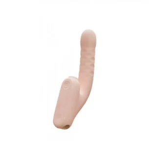 Alternative view of Безконтактний вібратор-стимулятор з фрикціями Qingnan No.7 Thrusting with Suction Flesh Pink