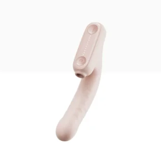 Безконтактний вібратор-стимулятор з фрикціями Qingnan No.7 Thrusting with Suction Flesh Pink