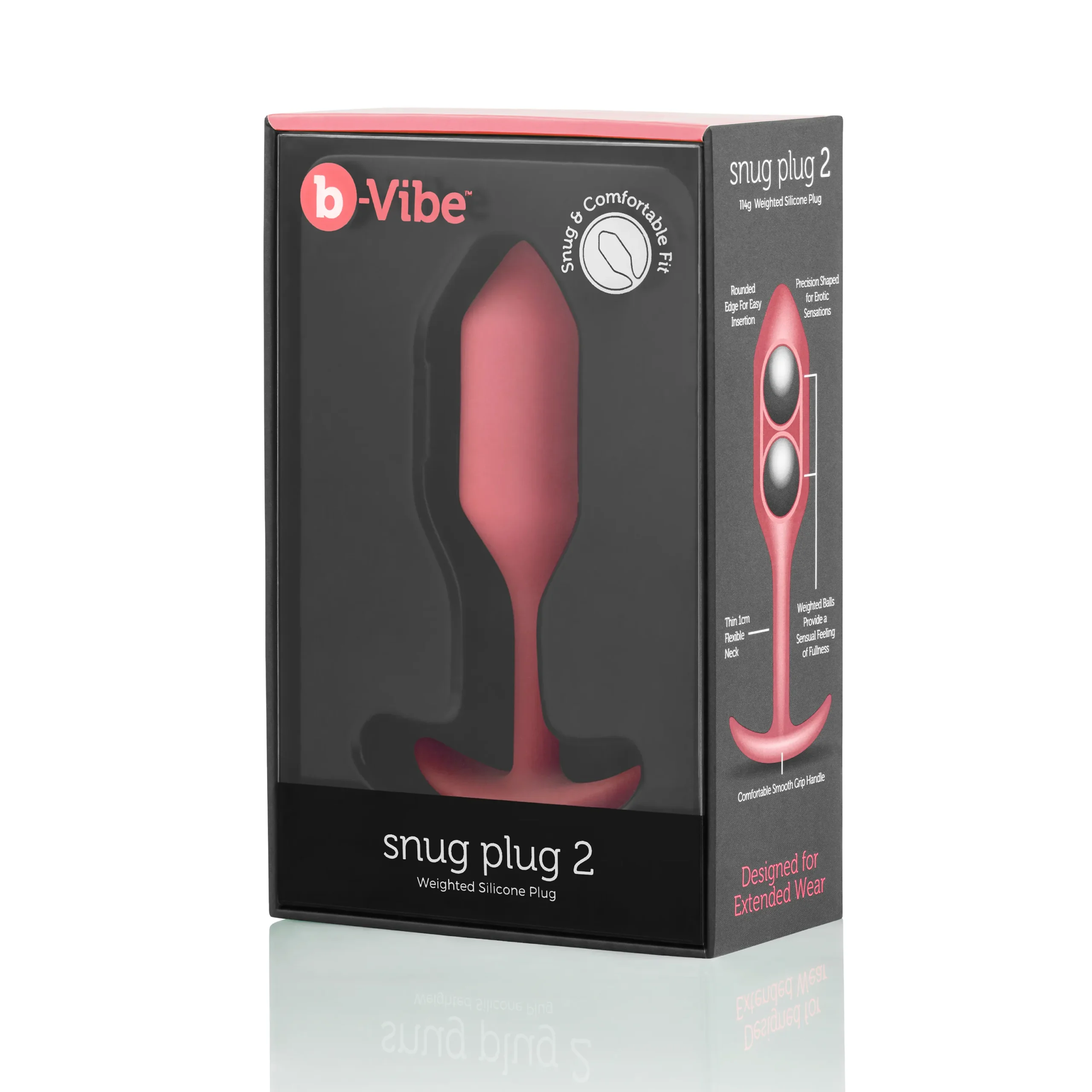 Безшовна силіконова анальна пробка з обтяженням B-Vibe - Snug Plug 2 8 Безшовна силіконова анальна пробка з обтяженням B-Vibe - Snug Plug 2 - Зображення 6
