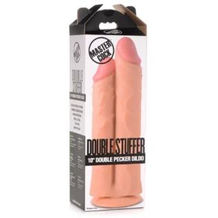 Подвійний фалоімітатор реалістичний Master Cock, бежевий - Зображення 8