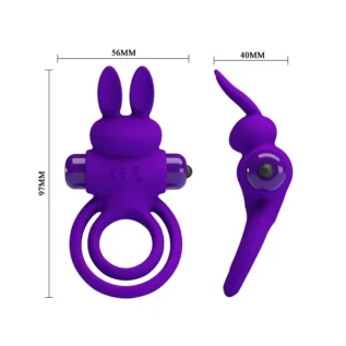 Ерекційне кільце PRETTY LOVE Penis Ring з подвійним кільцем, фіолет 17 Ерекційне кільце PRETTY LOVE Penis Ring з подвійним кільцем, фіолет - Зображення 7