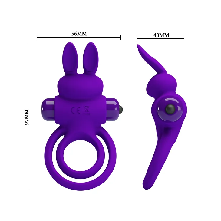 Ерекційне кільце PRETTY LOVE Penis Ring з подвійним кільцем, фіолет 9 Ерекційне кільце PRETTY LOVE Penis Ring з подвійним кільцем, фіолет - Зображення 7