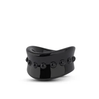 Ерекційна насадка Stay Hard Beef Ball Stretcher чорна, 5 см