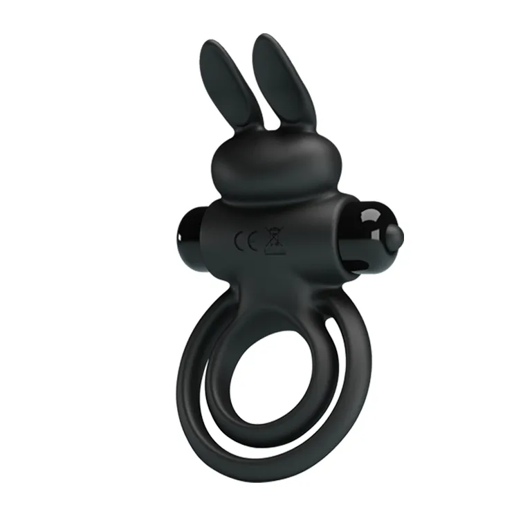 Ерекційне віброкільце з кроликом Pretty Love Bunny III подвійне, чорне, 9.7 х 4 см 3 Ерекційне віброкільце з кроликом Pretty Love Bunny III подвійне, чорне, 9.7 х 4 см