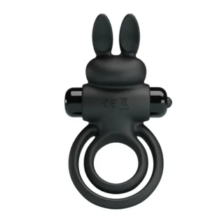 Ерекційне віброкільце з кроликом Pretty Love Bunny III подвійне, чорне, 9.7 х 4 см 12 Ерекційне віброкільце з кроликом Pretty Love Bunny III подвійне, чорне, 9.7 х 4 см - Зображення 3