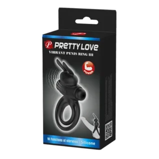 Ерекційне віброкільце з кроликом Pretty Love Bunny III подвійне, чорне, 9.7 х 4 см 17 Ерекційне віброкільце з кроликом Pretty Love Bunny III подвійне, чорне, 9.7 х 4 см - Зображення 8