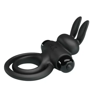 Ерекційне віброкільце з кроликом Pretty Love Bunny III подвійне, чорне, 9.7 х 4 см 13 Ерекційне віброкільце з кроликом Pretty Love Bunny III подвійне, чорне, 9.7 х 4 см - Зображення 4
