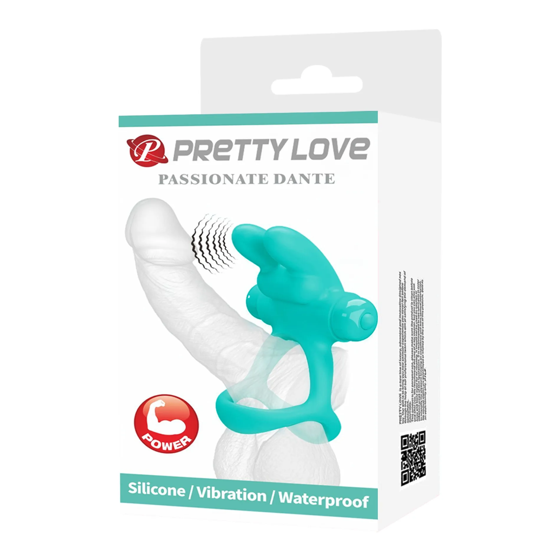 Ерекційне віброкільце з кроликом PRETTY LOVE Passionate Dante силіконове, бірюзове 13 Ерекційне віброкільце з кроликом PRETTY LOVE Passionate Dante силіконове, бірюзове - Зображення 11