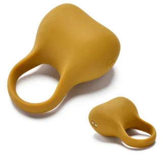 Ерекційне віброкільце Sweet Em Silky Ring з пультом, жовте, 7,6 х 5,7 см - Зображення 4