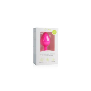 Анальна пробка із кристалом Easytoys, силіконова, рожева, 8.5х3.3 см - Зображення 3