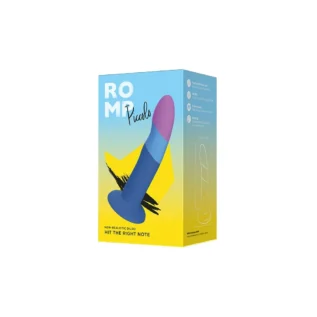 Фалоімітатор нереалістичний Romp Piccolo для стимуляцій точок P і G, фіолетовий/синій - Зображення 7