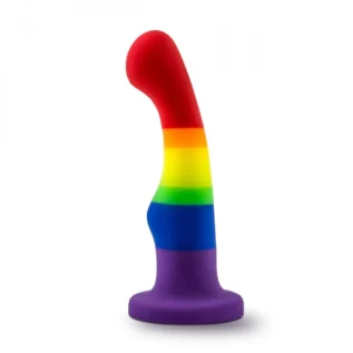 Фалоімітатор Pride, на присосці, райдужний, 13 х 2.9 см