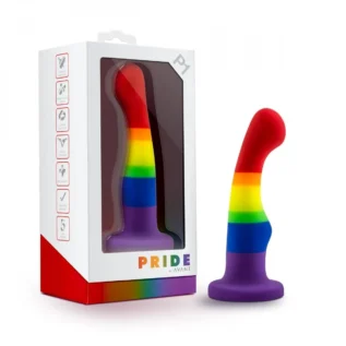 Фалоімітатор Pride, на присосці, райдужний, 13 х 2.9 см - Зображення 5