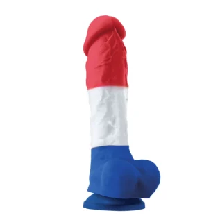 Alternative view of Фалоімітатор силікон NS Novelties COLOURS PLEASURES TRICOLOR 8" DILDO