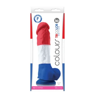 Фалоімітатор силікон NS Novelties COLOURS PLEASURES TRICOLOR 8" DILDO