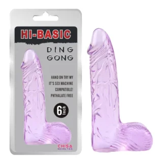Фалоімітатор з мошонкою Chisa Hi Basic Ding Dong 6" фіолетовий