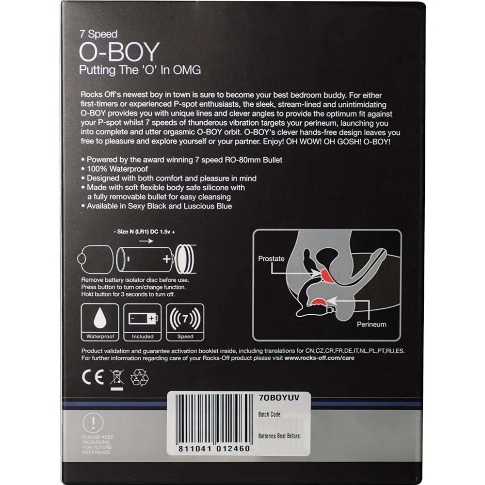 Масажер простати O-BOY 7 Black Vibrator 8 Масажер простати O-BOY 7 Black Vibrator - Зображення 6
