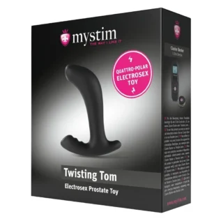 Масажер простати з функцією електростимуляції Twisting Tom Mystim, силіконовий, чорний 13 х 3.3 см - Зображення 6