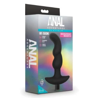 Масажер простати звивистий з вібрацією Blush Anal Adventures чорний - Зображення 6