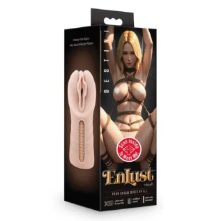Мастурбатор-вагіна Blush Enlust Destini з віброкулею, бежевий, 11.5 см - Зображення 7
