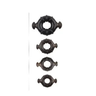 Alternative view of Набір ерекційних кілець Chisa GK Power Rudder Cock Rings різного діаметру, чорний