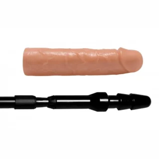 Alternative view of Реалістична насадка на регульованій довгій чорній рукояті Dick Stick - Dildo On Expandable Rod