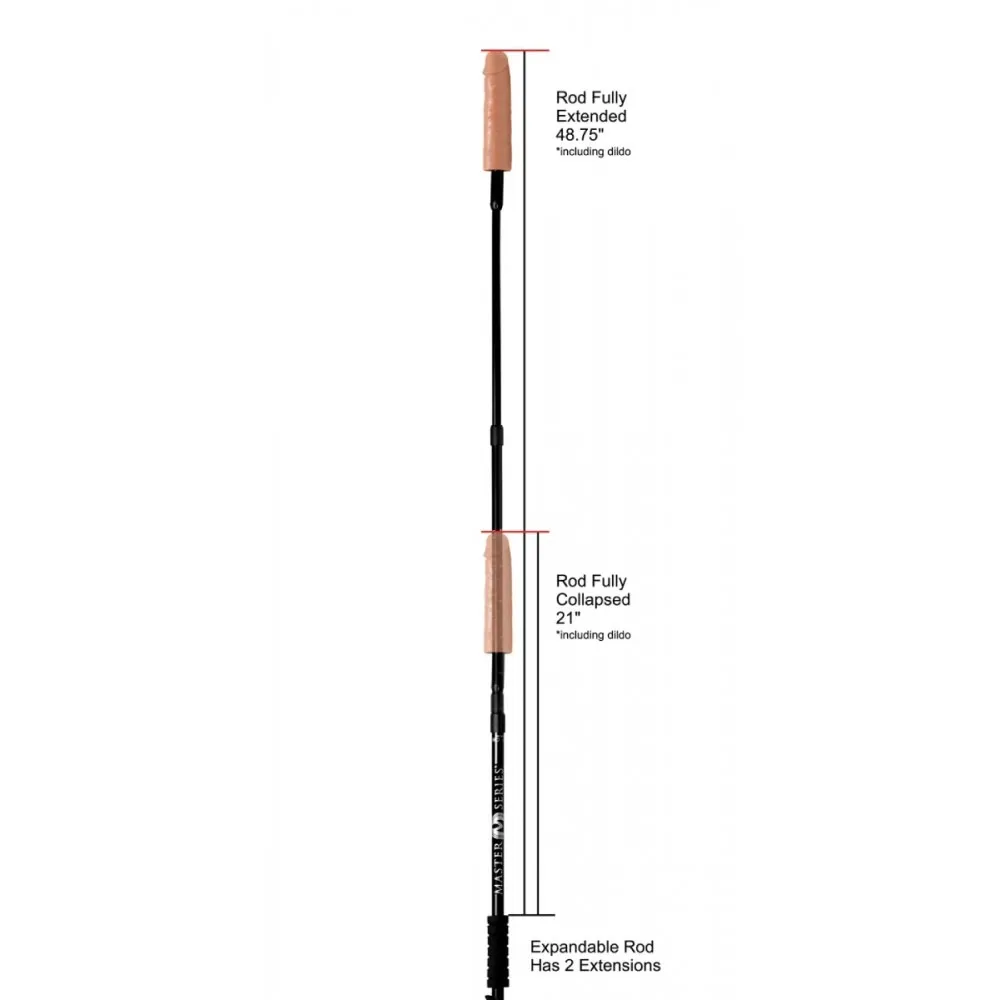 Реалістична насадка на регульованій довгій чорній рукояті Dick Stick - Dildo On Expandable Rod 5 Реалістична насадка на регульованій довгій чорній рукояті Dick Stick - Dildo On Expandable Rod - Зображення 3